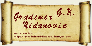 Gradimir Midanović vizit kartica